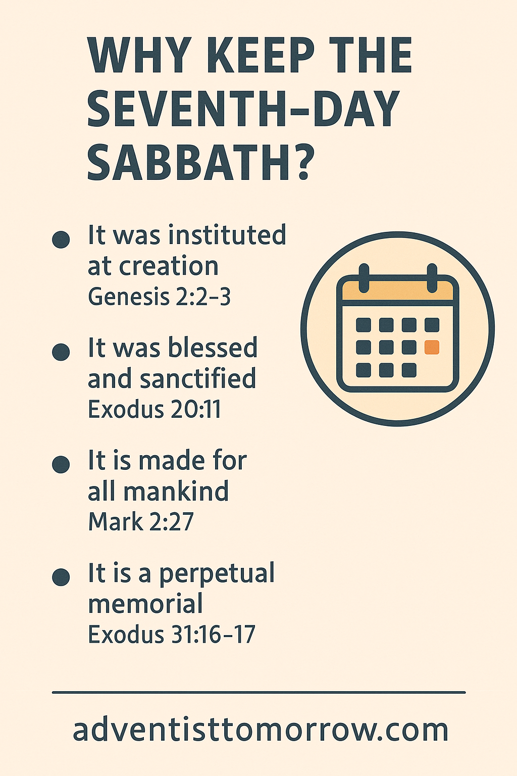 Reasons for Sabbath